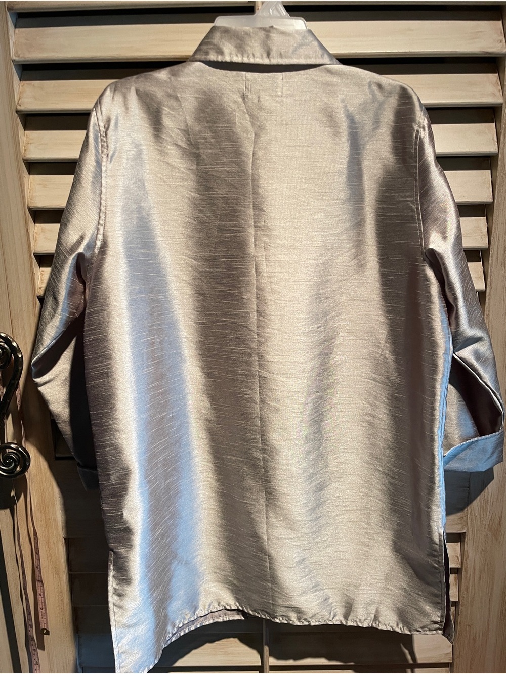 Spanner - Faux Silk Shimmer Shirt Jacket - SzL - Picture 7 of 13